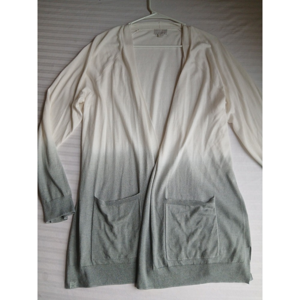 Barefoot Dreams Sweater XL Luxe Blend Cardigan Open Pockets Ombre Cashmere Boho